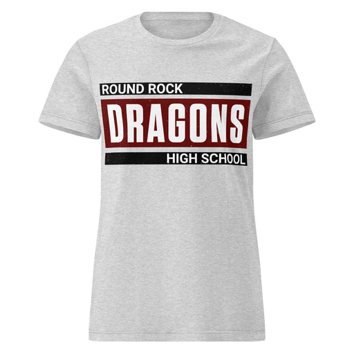 Round Rock High School Dragons Women's Grey SoftStyle T-shirt 098