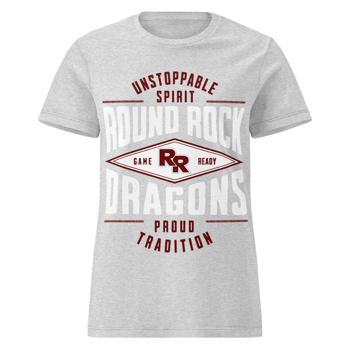 Round Rock High School Dragons Women's Grey SoftStyle T-shirt 210