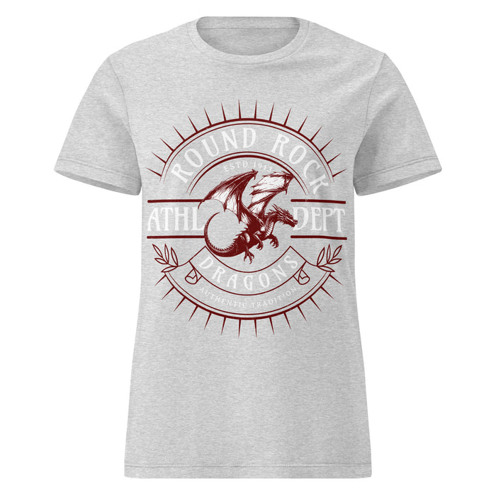 Round Rock High School Dragons Women's Grey SoftStyle T-shirt 201