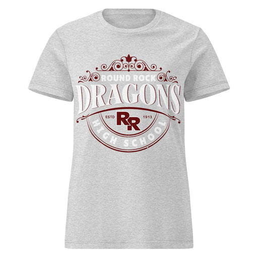Round Rock High School Dragons Women's Grey SoftStyle T-shirt 211