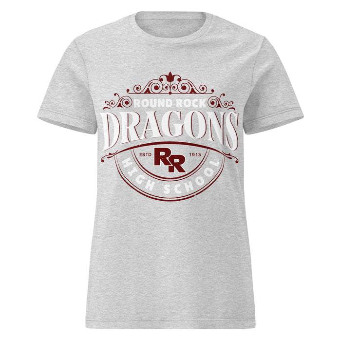Round Rock High School Dragons Women's Grey SoftStyle T-shirt 211