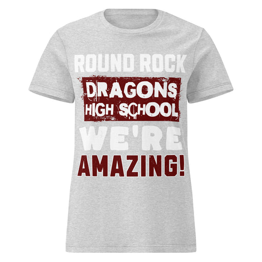 Round Rock High School Dragons Women's Grey SoftStyle T-shirt 231