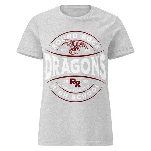 Round Rock High School Dragons Women's Grey SoftStyle T-shirt 218