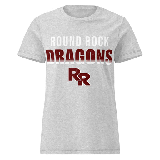 Round Rock High School Dragons Women's Grey SoftStyle T-shirt 024