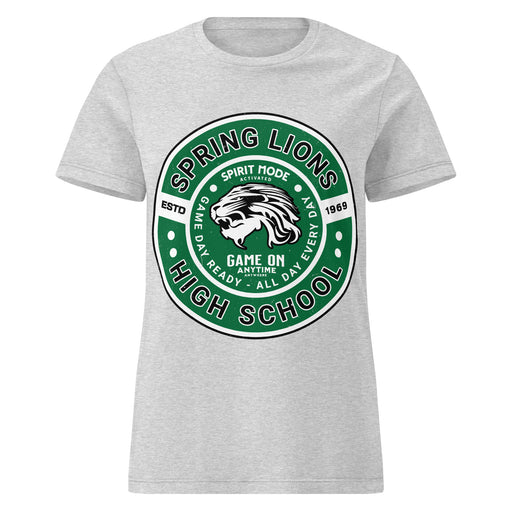 Spring High School Lions Women's Grey SoftStyle T-shirt 239