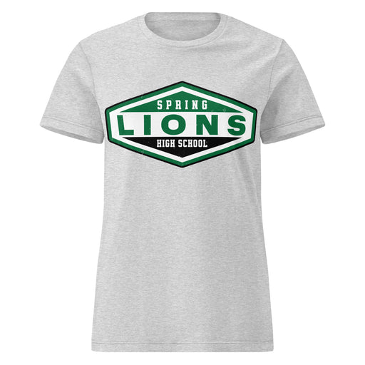 Spring High School Lions Women's Grey SoftStyle T-shirt 009