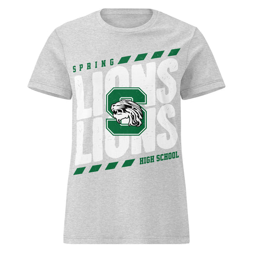 Spring High School Lions Women's Grey SoftStyle T-shirt 223