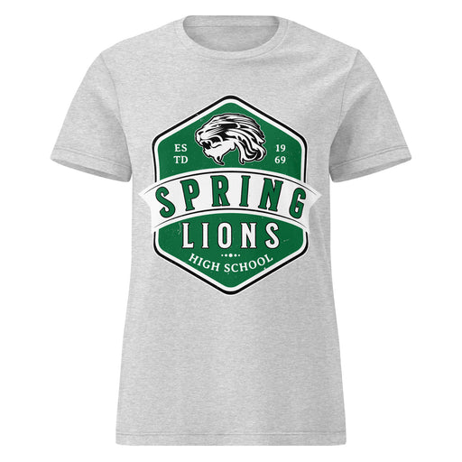 Spring High School Lions Women's Grey SoftStyle T-shirt 209