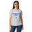Front view of Taylor High School Mustangs Women's Grey SoftStyle T-shirt 017
