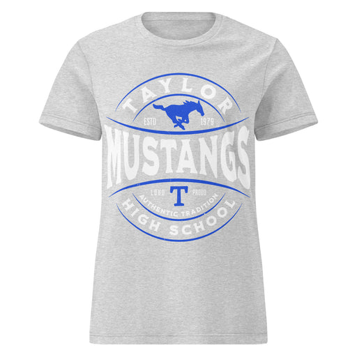 Taylor High School Mustangs Women's Grey SoftStyle T-shirt 218