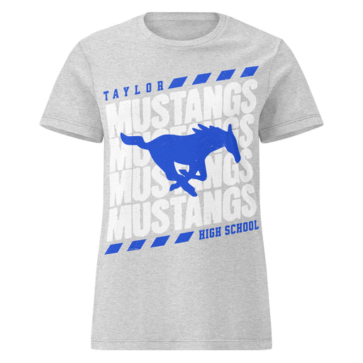 Taylor High School Mustangs Women's Grey SoftStyle T-shirt 223