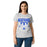 Female wearing Taylor High School Mustangs Women's Grey SoftStyle T-shirt 204