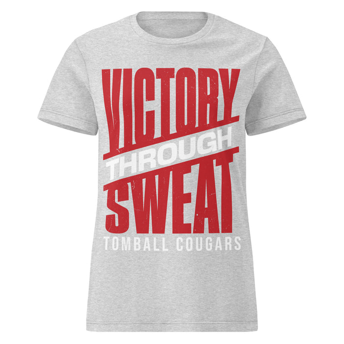 Tomball High School Cougars Women's Grey SoftStyle T-shirt 241