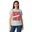 Woman wearing Tomball High School Cougars Women's Grey SoftStyle T-shirt 241