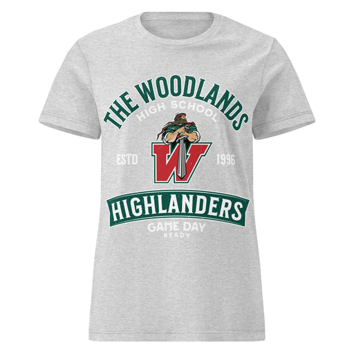 The Woodlands High School Highlanders Women's Sport Grey SoftStyle T-shirt 221