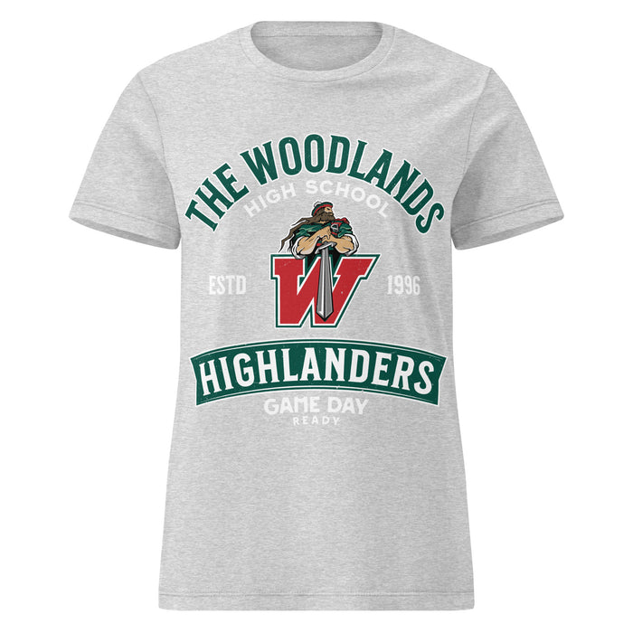 The Woodlands High School Highlanders Women's Sport Grey SoftStyle T-shirt 221