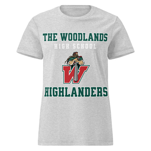 The Woodlands High School Highlanders Women's Sport Grey SoftStyle T-shirt 006