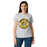 Woman wearing Tomball West High School Tigers Women's Grey SoftStyle T-shirt 203