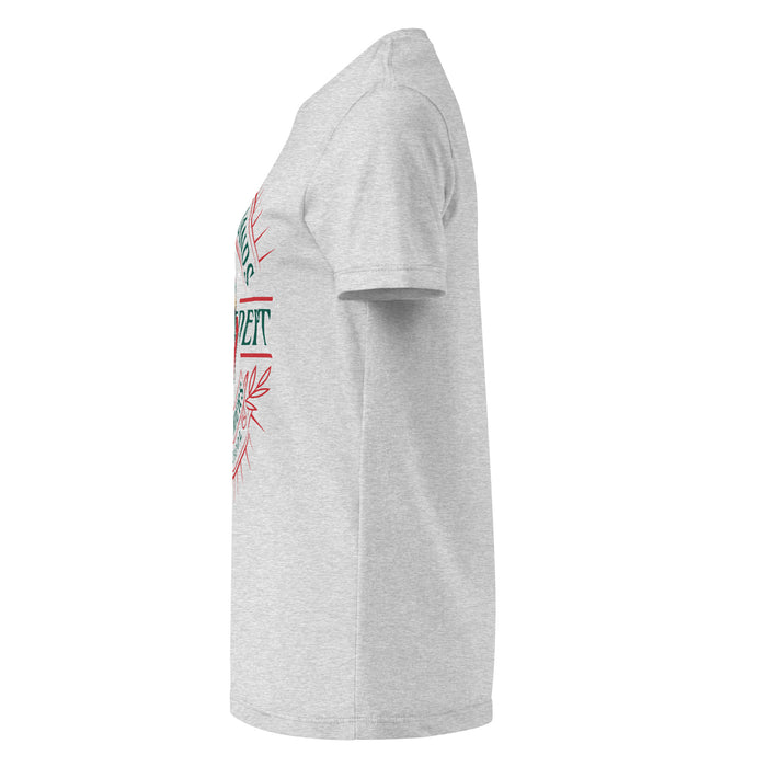 Side view of The Woodlands High School Highlanders Women's Sport Grey SoftStyle T-shirt 201