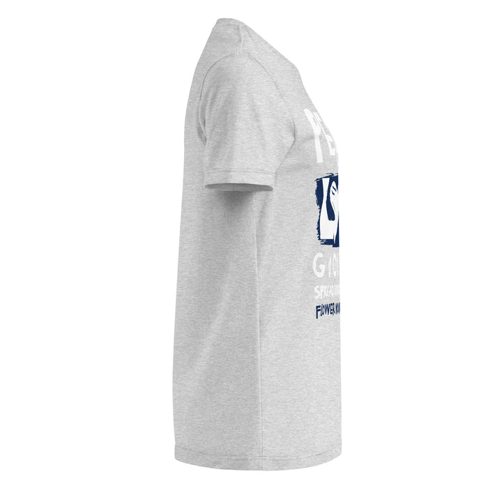 Side view of Flower Mound High School Jaguars Women's Sport Grey SoftStyle T-shirt 240