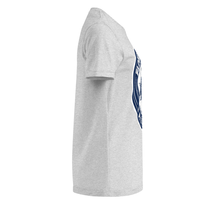 Side view of Flower Mound High School Jaguars Women's Sport Grey SoftStyle T-shirt 216