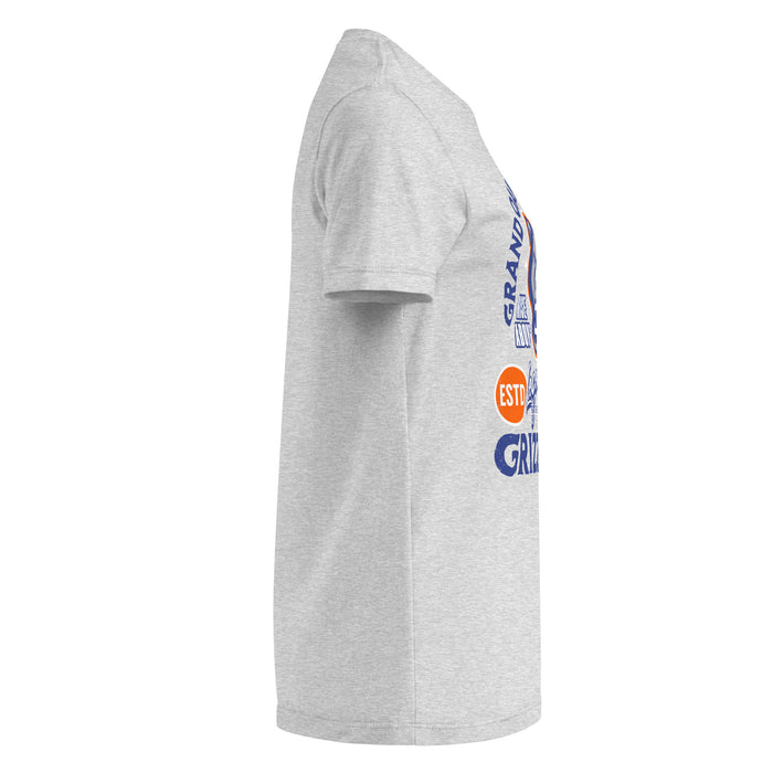 Side view of Grand Oaks High School Grizzlies Women's Sport Grey SoftStyle T-shirt 208