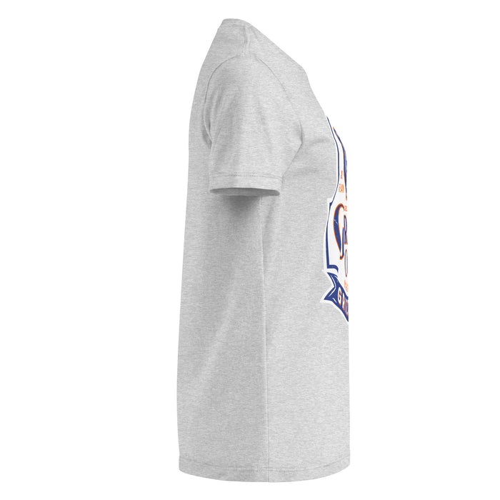 Side view of Grand Oaks High School Grizzlies Women's Sport Grey SoftStyle T-shirt 219