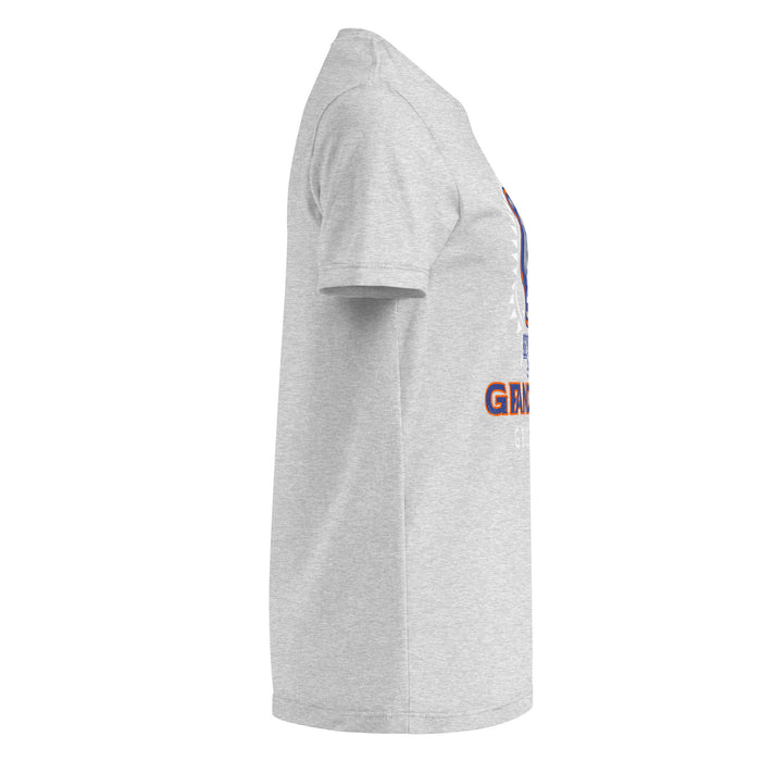 Side view of Grand Oaks High School Grizzlies Women's Sport Grey SoftStyle T-shirt 226