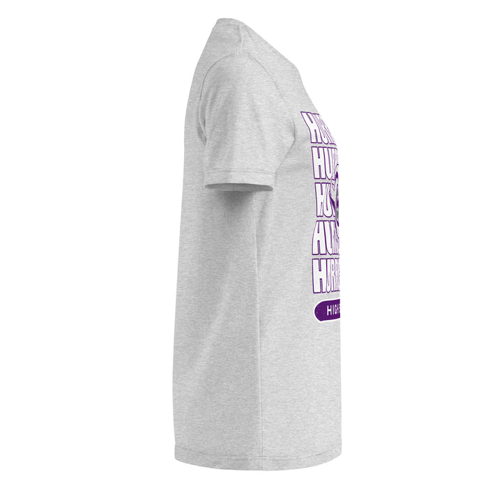 Side view of Klein Cain High School Hurricanes Women's Sport Grey SoftStyle T-shirt 235