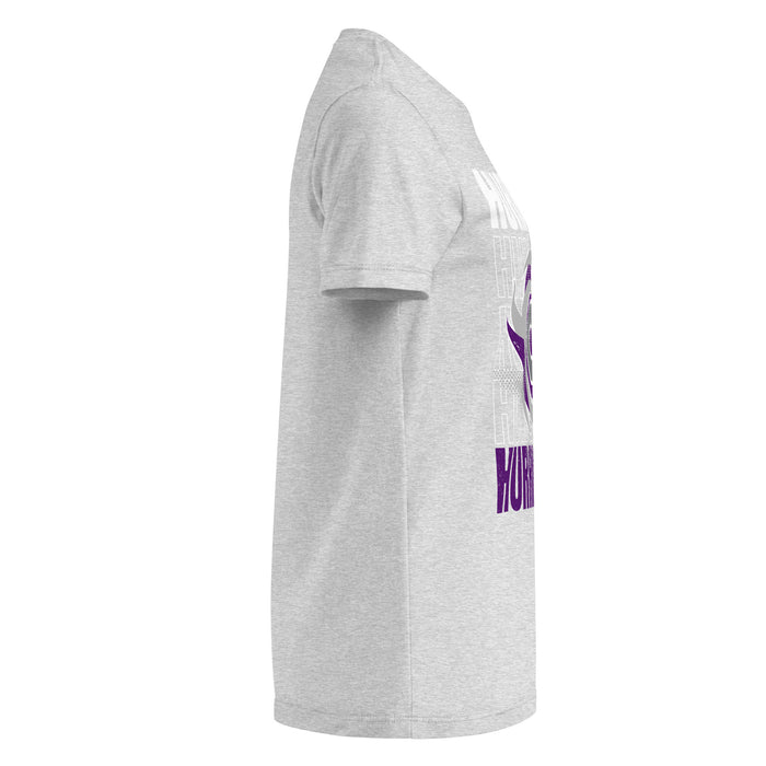 Side view of Klein Cain High School Hurricanes Women's Sport Grey SoftStyle T-shirt 233