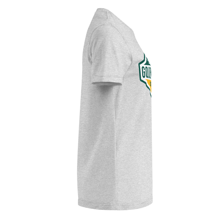 Side view of Klein Forest High School Golden Eagles Women's Sport Grey SoftStyle T-shirt 009