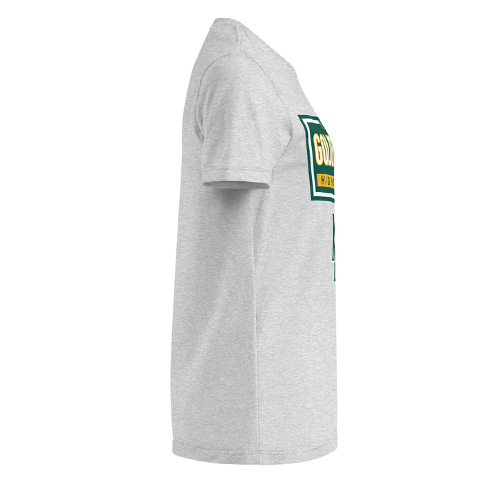 Side view of Klein Forest High School Golden Eagles Women's Sport Grey SoftStyle T-shirt 049