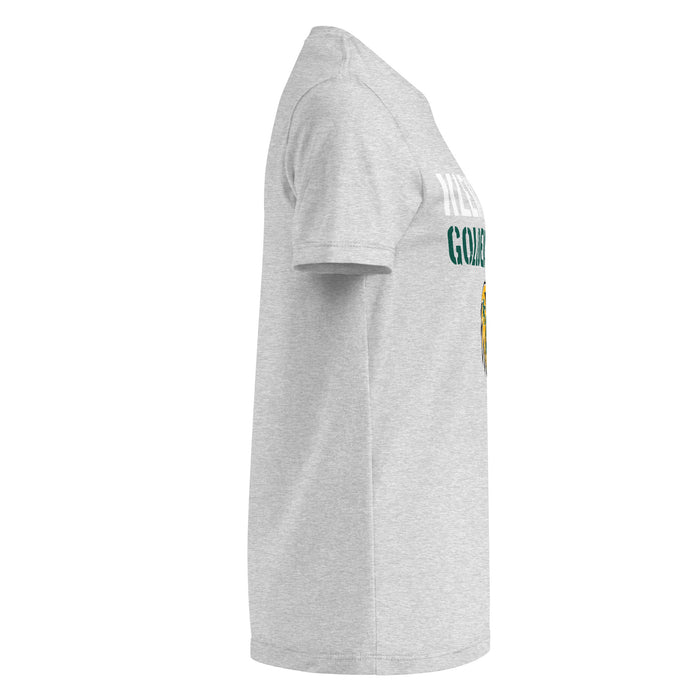 Side view of Klein Forest High School Golden Eagles Women's Sport Grey SoftStyle T-shirt 017