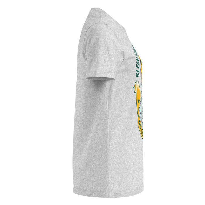Side view of Klein Forest High School Golden Eagles Women's Sport Grey SoftStyle T-shirt 229