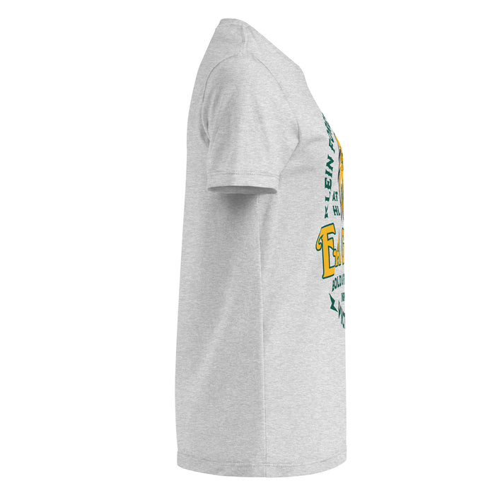 Side view of Klein Forest High School Golden Eagles Women's Sport Grey SoftStyle T-shirt 206