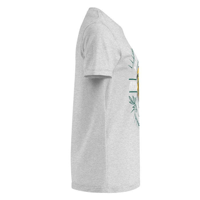 Side view of Klein Forest High School Golden Eagles Women's Sport Grey SoftStyle T-shirt 201