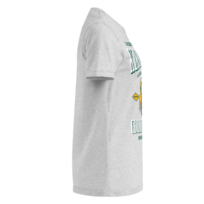 Side view of Klein Forest High School Golden Eagles Women's Sport Grey SoftStyle T-shirt 230