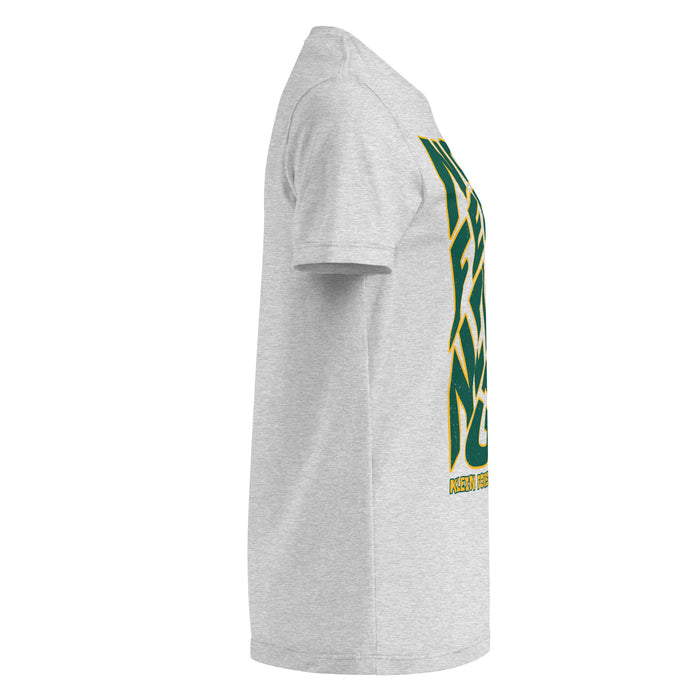 Side view of Klein Forest High School Golden Eagles Women's Sport Grey SoftStyle T-shirt 240