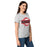 Side view of North Shore High School Mustangs Women's Grey SoftStyle T-shirt 011