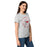 Side view of North Shore High School Mustangs Women's Grey SoftStyle T-shirt 201