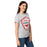 Side view of North Shore High School Mustangs Women's Grey SoftStyle T-shirt 225