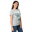 Side view of Reagan High School Rattlers Women's Grey SoftStyle T-shirt 232