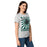 Side view of Reagan High School Rattlers Women's Grey SoftStyle T-shirt 226