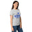 Side view of Taylor High School Mustangs Women's Grey SoftStyle T-shirt 202