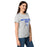 Side view of Taylor High School Mustangs Women's Grey SoftStyle T-shirt 017