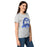 Side view of Taylor High School Mustangs Women's Grey SoftStyle T-shirt 212