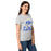 Side view of Taylor High School Mustangs Women's Grey SoftStyle T-shirt 208