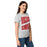 Side view of Tomball High School Cougars Women's Grey SoftStyle T-shirt 241