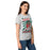 Side view of The Woodlands High School Highlanders Women's Sport Grey SoftStyle T-shirt 226