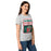 Side view of The Woodlands High School Highlanders Women's Sport Grey SoftStyle T-shirt 001A